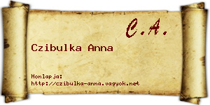 Czibulka Anna névjegykártya