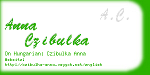 anna czibulka business card